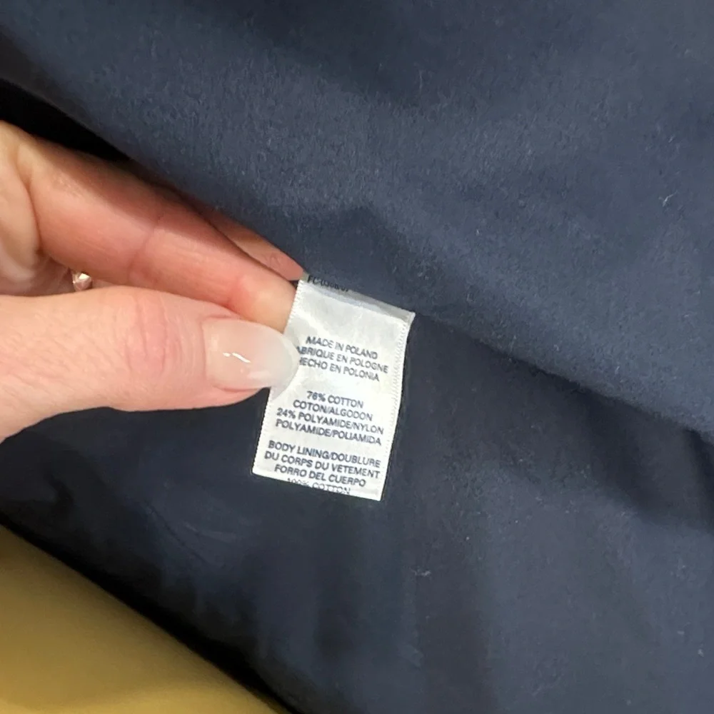 FRENCH CONNECTION Navy Double-Breasted Women's Pea Coat, Size 6, EUC